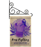 Keep Fighting - Support Inspirational Vertical Impressions Decorative Flags HG192418 Made In USA