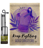 Keep Fighting - Support Inspirational Vertical Impressions Decorative Flags HG192418 Made In USA