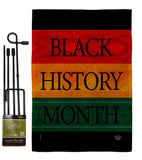 Black History Month Afro - Support Inspirational Vertical Impressions Decorative Flags HG192428 Made In USA