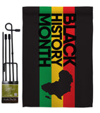 Black History - Support Inspirational Vertical Impressions Decorative Flags HG192431 Made In USA