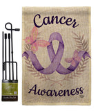 Cancer Awareness - Support Inspirational Vertical Impressions Decorative Flags HG192437 Made In USA