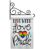 Live with Love - Support Inspirational Vertical Impressions Decorative Flags HG192461 Made In USA