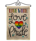 Live with Love - Support Inspirational Vertical Impressions Decorative Flags HG192461 Made In USA