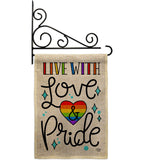 Live with Love - Support Inspirational Vertical Impressions Decorative Flags HG192461 Made In USA