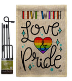 Live with Love - Support Inspirational Vertical Impressions Decorative Flags HG192461 Made In USA