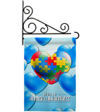 Heart Autism - Support Inspirational Vertical Impressions Decorative Flags HG192533 Made In USA