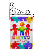 Support Autism - Support Inspirational Vertical Impressions Decorative Flags HG192534 Made In USA