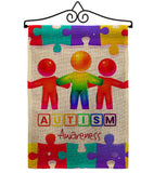 Support Autism - Support Inspirational Vertical Impressions Decorative Flags HG192534 Made In USA