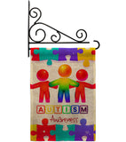 Support Autism - Support Inspirational Vertical Impressions Decorative Flags HG192534 Made In USA