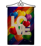 Love Mean Pride - Support Inspirational Vertical Impressions Decorative Flags HG192602 Made In USA