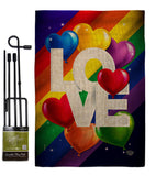 Love Mean Pride - Support Inspirational Vertical Impressions Decorative Flags HG192602 Made In USA