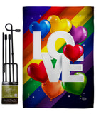 Love Mean Pride - Support Inspirational Vertical Impressions Decorative Flags HG192602 Made In USA