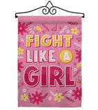 Fight Like Girl - Support Inspirational Vertical Impressions Decorative Flags HG192627 Made In USA