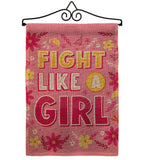 Fight Like Girl - Support Inspirational Vertical Impressions Decorative Flags HG192627 Made In USA