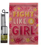 Fight Like Girl - Support Inspirational Vertical Impressions Decorative Flags HG192627 Made In USA