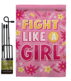 Fight Like Girl - Support Inspirational Vertical Impressions Decorative Flags HG192627 Made In USA