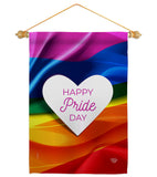 My Heart With Pride - Support Inspirational Vertical Impressions Decorative Flags HG192695 Made In USA