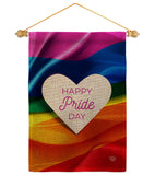 My Heart With Pride - Support Inspirational Vertical Impressions Decorative Flags HG192695 Made In USA