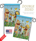 Welcome Butterfly Houses - Sweet Home Inspirational Vertical Impressions Decorative Flags HG100047 Made In USA