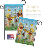 Welcome Butterfly Houses - Sweet Home Inspirational Vertical Impressions Decorative Flags HG100047 Made In USA