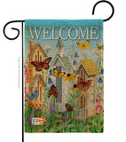 Welcome Butterfly Houses - Sweet Home Inspirational Vertical Impressions Decorative Flags HG100047 Made In USA