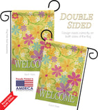 Welcome Daisy Garden - Sweet Home Inspirational Vertical Impressions Decorative Flags HG100052 Made In USA