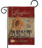 Welcome Laughter is the Best Medicine - Sweet Home Inspirational Vertical Impressions Decorative Flags HG100057 Made In USA