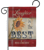 Welcome Laughter is the Best Medicine - Sweet Home Inspirational Vertical Impressions Decorative Flags HG100057 Made In USA