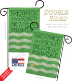 Welcome Breathe In - Sweet Home Inspirational Vertical Impressions Decorative Flags HG100058 Made In USA