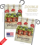 Welcome To My Garden - Sweet Home Inspirational Vertical Impressions Decorative Flags HG100064 Made In USA