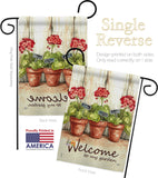 Welcome To My Garden - Sweet Home Inspirational Vertical Impressions Decorative Flags HG100064 Made In USA