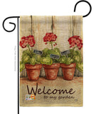 Welcome To My Garden - Sweet Home Inspirational Vertical Impressions Decorative Flags HG100064 Made In USA