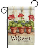 Welcome To My Garden - Sweet Home Inspirational Vertical Impressions Decorative Flags HG100064 Made In USA