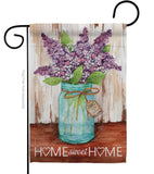 Welcome Lilacs Home Sweet Home Jar - Sweet Home Inspirational Vertical Impressions Decorative Flags HG100065 Made In USA