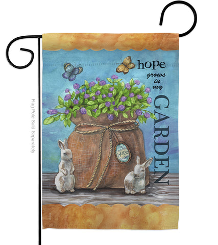 Welcome Hope Grows - Sweet Home Inspirational Vertical Impressions Decorative Flags HG100066 Made In USA