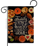 Family is Heart - Sweet Home Inspirational Vertical Impressions Decorative Flags HG100076 Made In USA