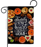 Family is Heart - Sweet Home Inspirational Vertical Impressions Decorative Flags HG100076 Made In USA