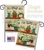 Group Plants - Sweet Home Inspirational Vertical Impressions Decorative Flags HG100086 Made In USA