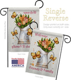 Friends & Family - Sweet Home Inspirational Vertical Impressions Decorative Flags HG100087 Made In USA