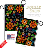 Mix Flower Welcome - Sweet Home Inspirational Vertical Impressions Decorative Flags HG120078 Made In USA