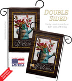 Welcome Waterin Can - Sweet Home Inspirational Vertical Impressions Decorative Flags HG130357 Made In USA