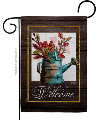 Welcome Waterin Can - Sweet Home Inspirational Vertical Impressions Decorative Flags HG130357 Made In USA