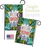 Welcome Friends - Sweet Home Inspirational Vertical Impressions Decorative Flags HG137115 Made In USA