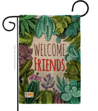 Welcome Friends - Sweet Home Inspirational Vertical Impressions Decorative Flags HG137115 Made In USA