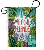 Welcome Friends - Sweet Home Inspirational Vertical Impressions Decorative Flags HG137115 Made In USA