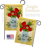 House of Love - Sweet Home Inspirational Vertical Impressions Decorative Flags HG137207 Made In USA