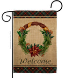 Poinsettia Wreath - Sweet Home Inspirational Vertical Impressions Decorative Flags HG137245 Made In USA