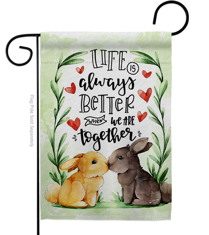 When We Are Together - Sweet Home Inspirational Vertical Impressions Decorative Flags HG137505 Made In USA