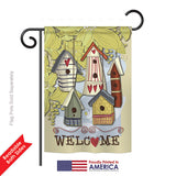 Welcome Birdhouse Village - Sweet Home Inspirational Vertical Impressions Decorative Flags HG100044 Printed In USA