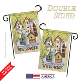 Welcome Birdhouse Village - Sweet Home Inspirational Vertical Impressions Decorative Flags HG100044 Printed In USA